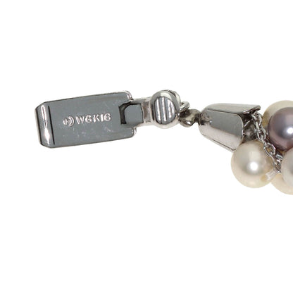TASAKI Freshwater Pearl Pearl Multicolor Necklace K18 White Gold Ladies [Used]