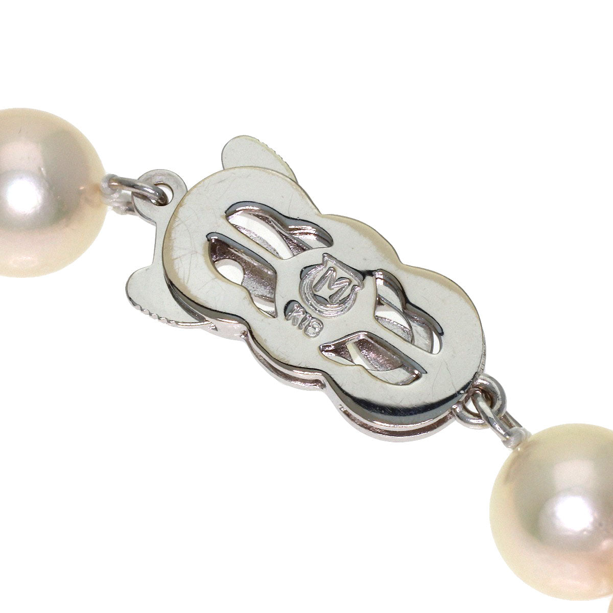 MIKIMOTO Pearl Pearl Necklace K18 White Gold Ladies [Used]