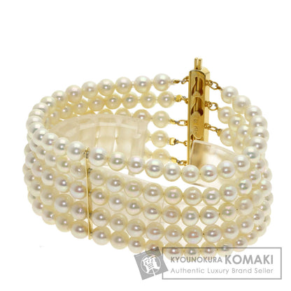 MIKIMOTO Pearl Pearl 5-row Bracelet K14 Yellow Gold Ladies [Used]
