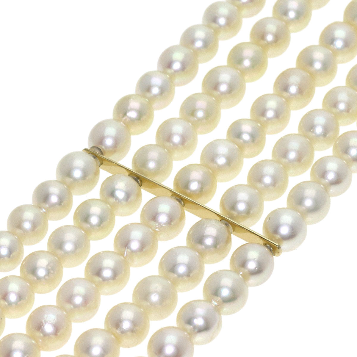 MIKIMOTO Pearl Pearl 5-row Bracelet K14 Yellow Gold Ladies [Used]