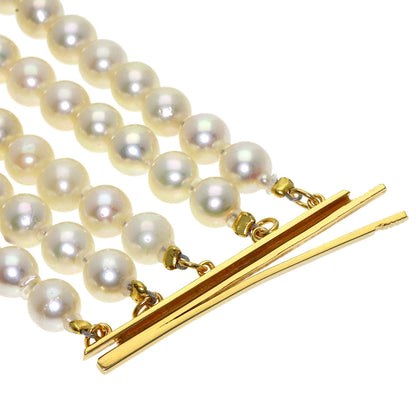 MIKIMOTO Pearl Pearl 5-row Bracelet K14 Yellow Gold Ladies [Used]