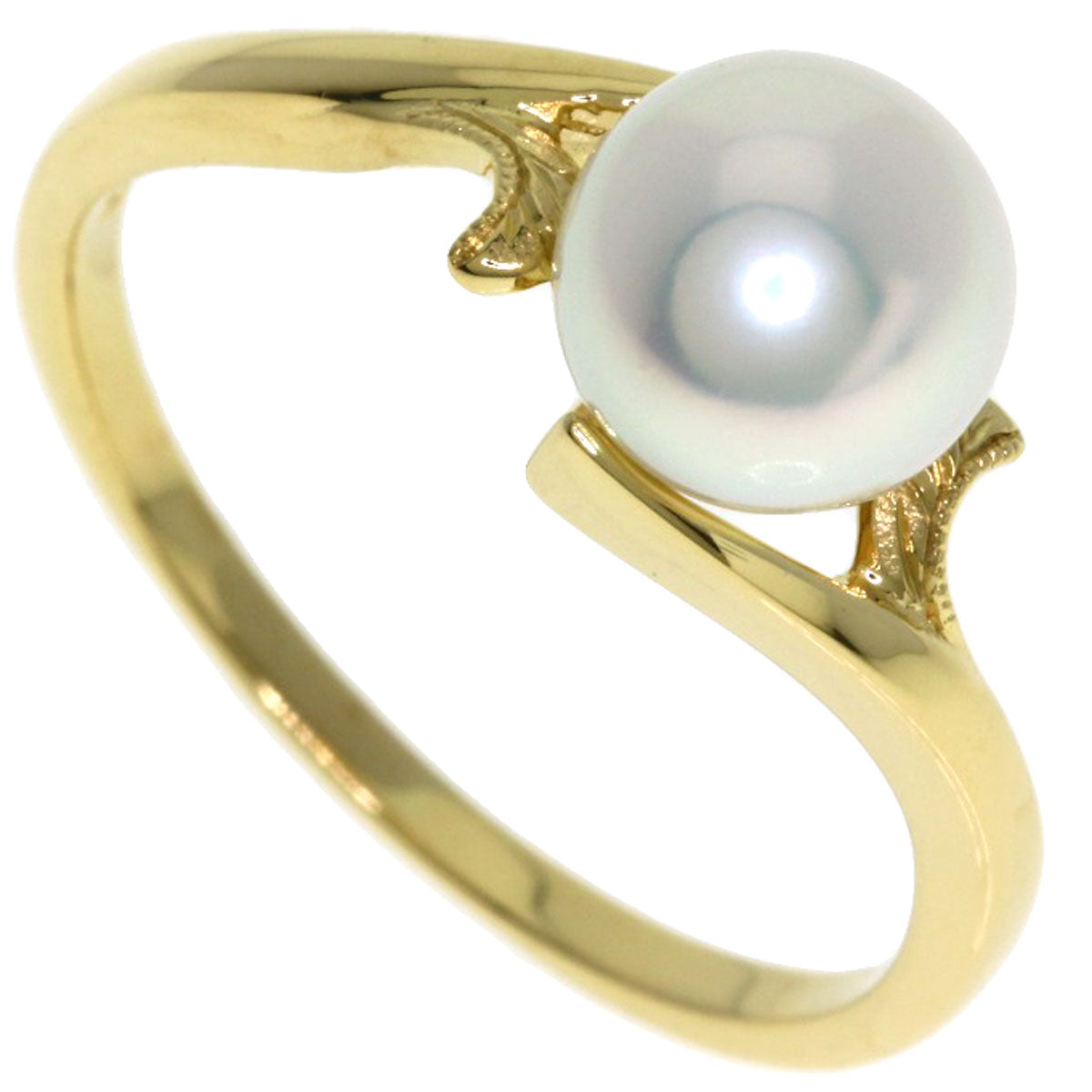 MIKIMOTO Pearl Pearl Ring K18 Yellow Gold Ladies [Used]