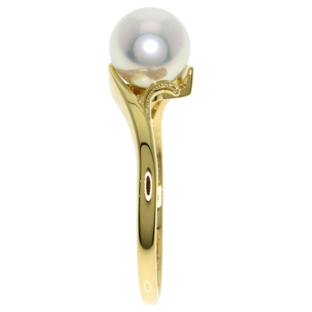 MIKIMOTO Pearl Pearl Ring K18 Yellow Gold Ladies [Used]