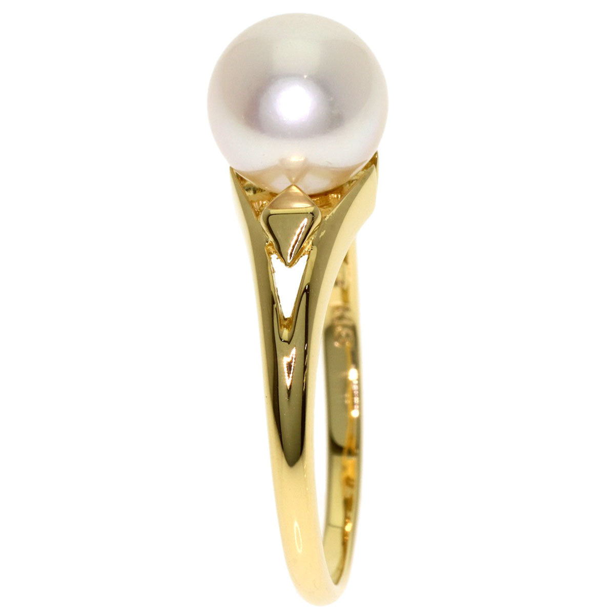 MIKIMOTO Pearl Pearl Ring K18 Yellow Gold Ladies [Used]