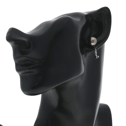 TASAKI Black pearl pearl Earring K14 White Gold Ladies [Used]