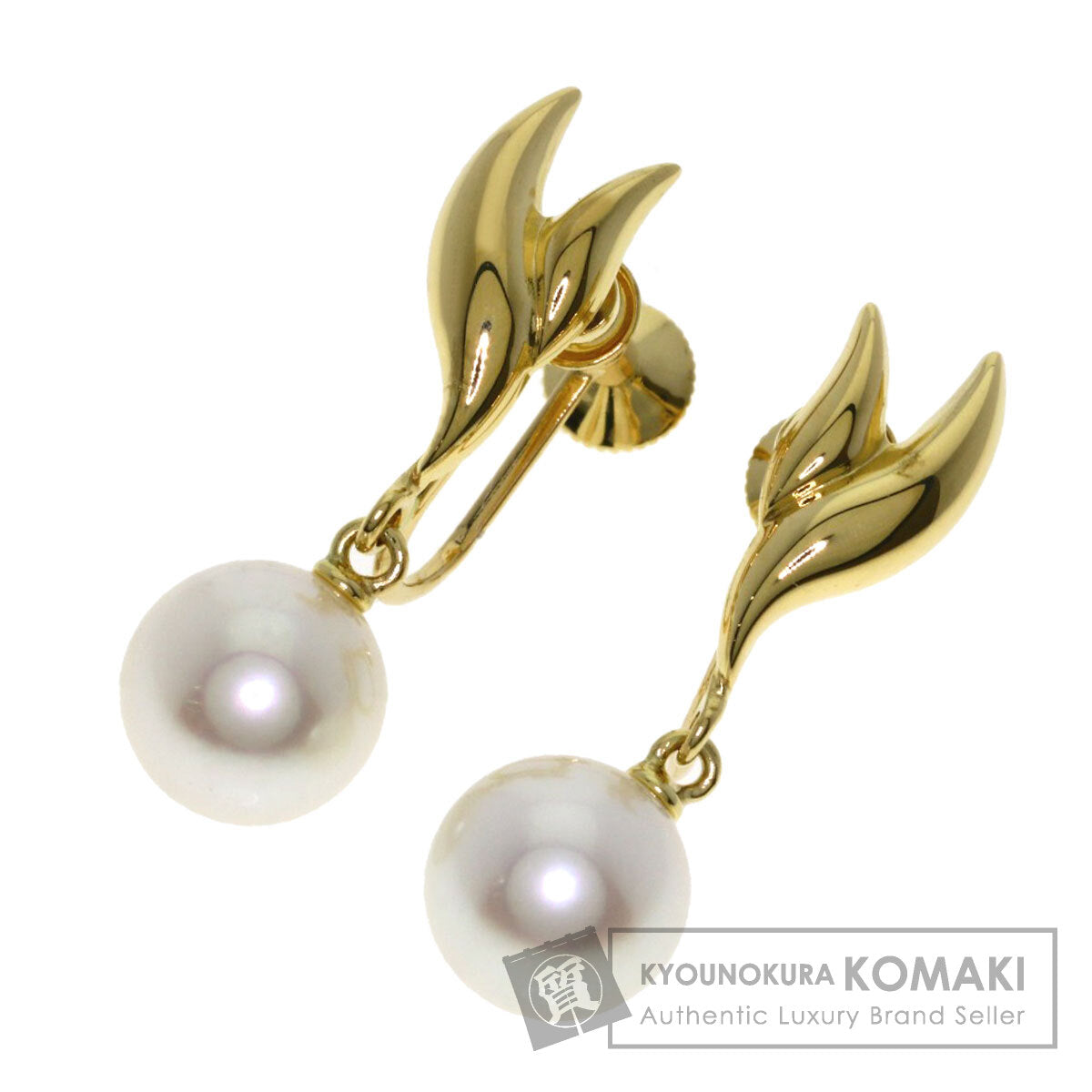MIKIMOTO Pearl Pearl Earring K18 Yellow Gold Ladies [Used]