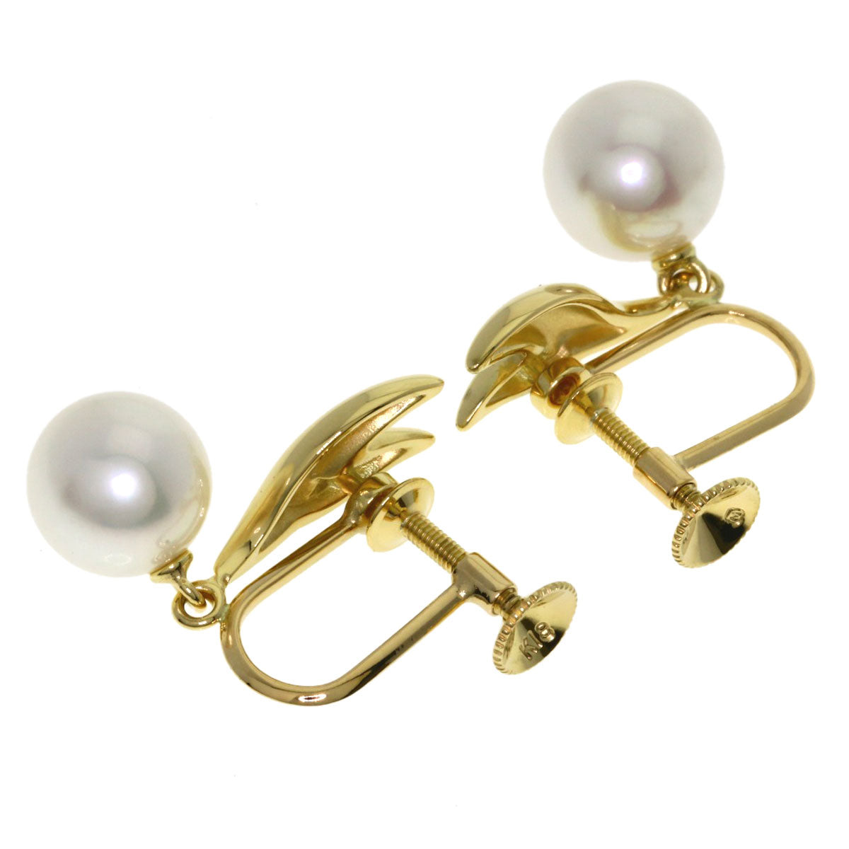 MIKIMOTO Pearl Pearl Earring K18 Yellow Gold Ladies [Used]