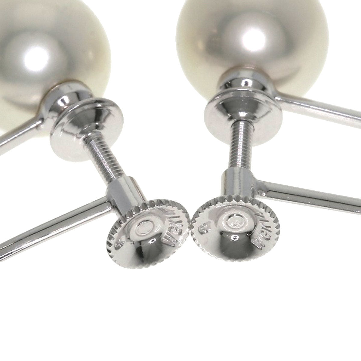 MIKIMOTO Pearl Pearl Earring K14 White Gold Ladies [Used]