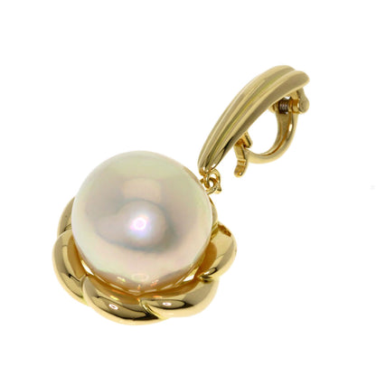 TASAKI Pearl Pearl Diamond Pendant top K18 Yellow Gold Ladies [Used]