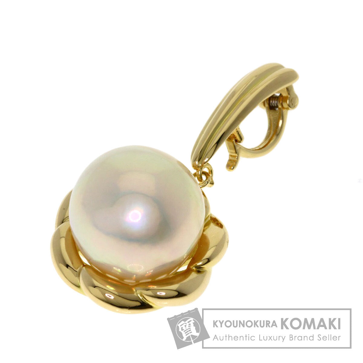 TASAKI Pearl Pearl Diamond Pendant top K18 Yellow Gold Ladies [Used]