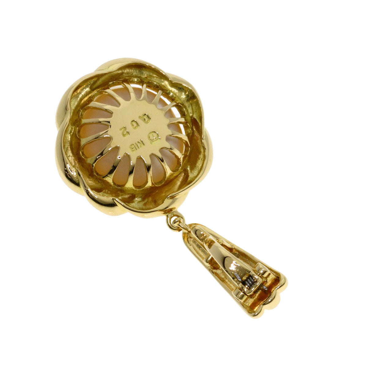 TASAKI Pearl Pearl Diamond Pendant top K18 Yellow Gold Ladies [Used]