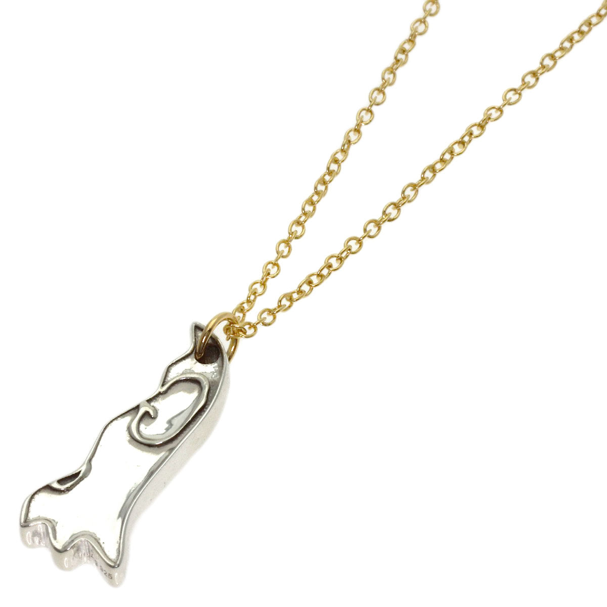 GUCCI GG Ghost Pair Necklace (Single Necklace Only) Necklace K18 Yellow Gold SVLadies [Used]