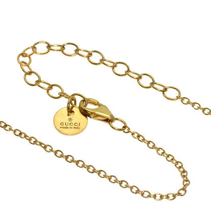 GUCCI GG Ghost Pair Necklace (Single Necklace Only) Necklace K18 Yellow Gold SVLadies [Used]