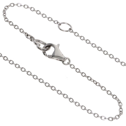 Ponte Vecchio Flower motif Diamond Necklace K18 White Gold Ladies [Used]