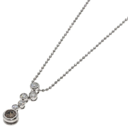 Kashikey Bezel Diamond Brown　Diamond Necklace Platinum PT900 PT850Ladies [Used]