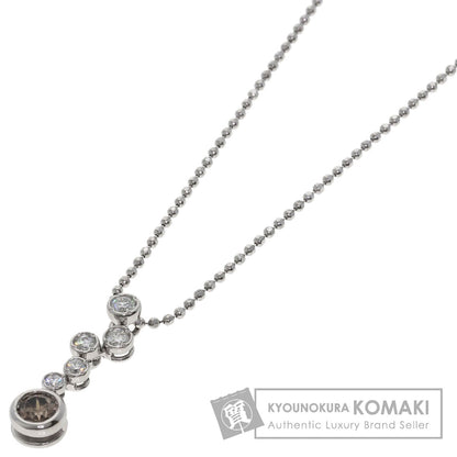 Kashikey Bezel Diamond Brown　Diamond Necklace Platinum PT900 PT850Ladies [Used]