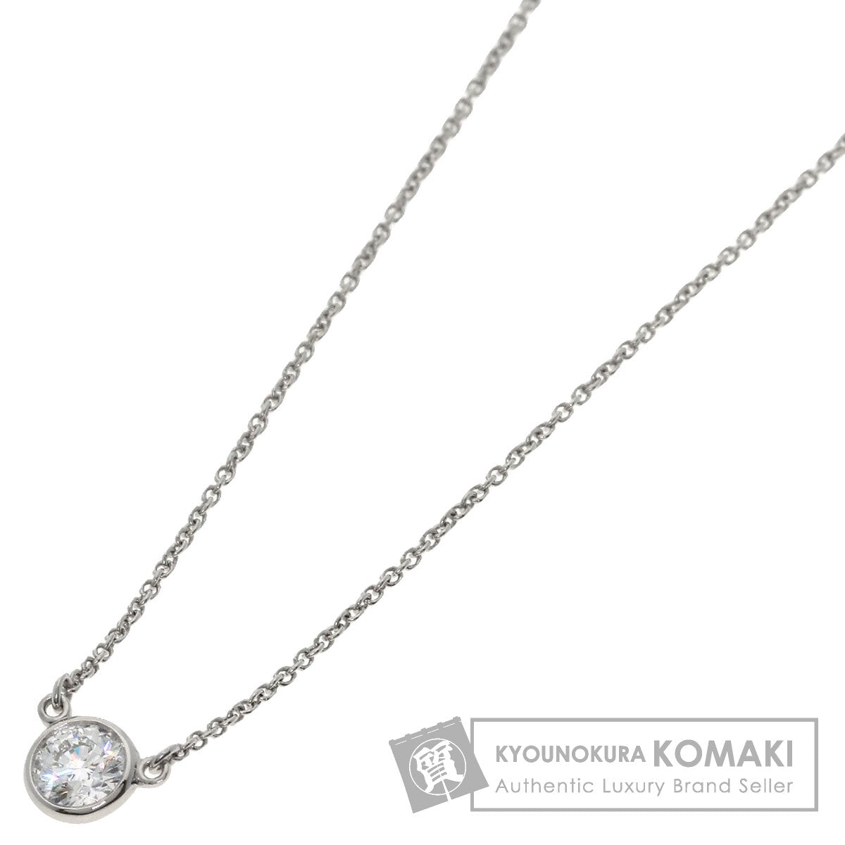 TIFFANY&Co. By The Yard 1P Diamond Necklace Platinum PT950 Ladies [Used]