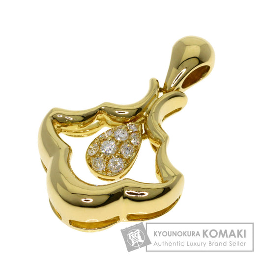 Queen Diamond Pendant top K18 Yellow Gold Ladies [Used]