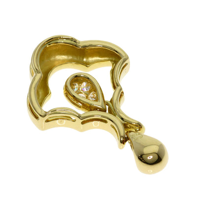 Queen Diamond Pendant top K18 Yellow Gold Ladies [Used]