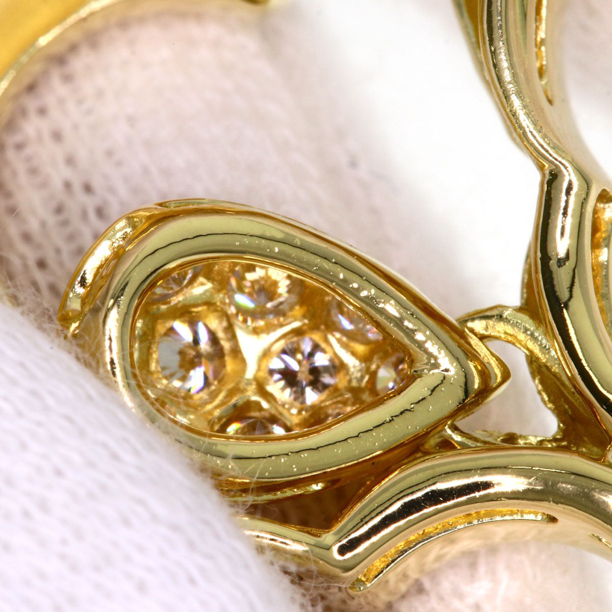 Queen Diamond Pendant top K18 Yellow Gold Ladies [Used]