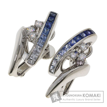 Jeunet Sapphire Diamond Earring K18 White Gold K14WGLadies [Used]