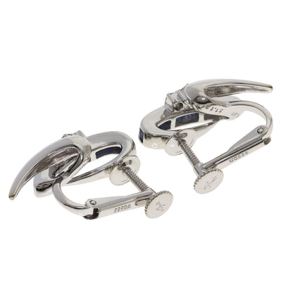 Jeunet Sapphire Diamond Earring K18 White Gold K14WGLadies [Used]
