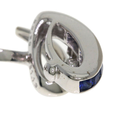 Jeunet Sapphire Diamond Earring K18 White Gold K14WGLadies [Used]