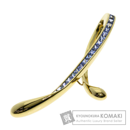 Jeunet Blue sapphire Pendant top K18 Yellow Gold Ladies [Used]