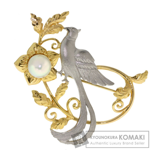 TASAKI Bird Pearl Brooch K18 Yellow Gold PT900Ladies [Used]