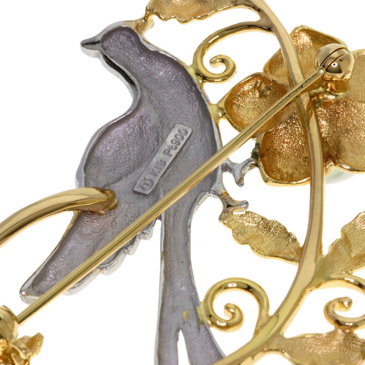 TASAKI Bird Pearl Brooch K18 Yellow Gold PT900Ladies [Used]