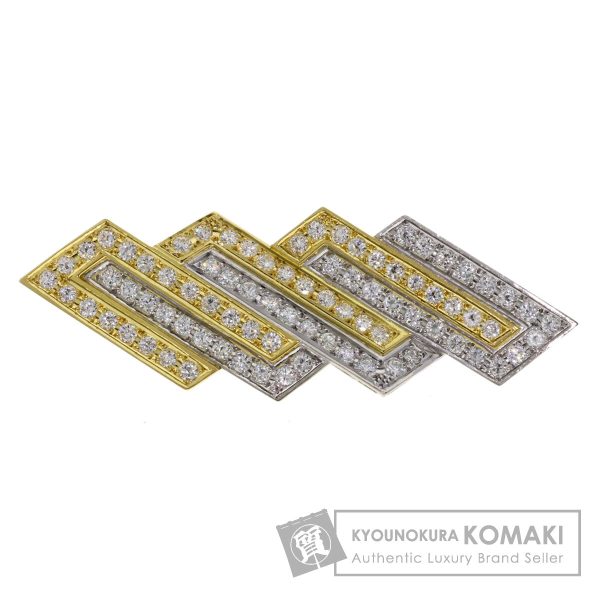 MIKIMOTO Diamond Obi closure K18 White Gold K14 Yellow GoldLadies [Used]