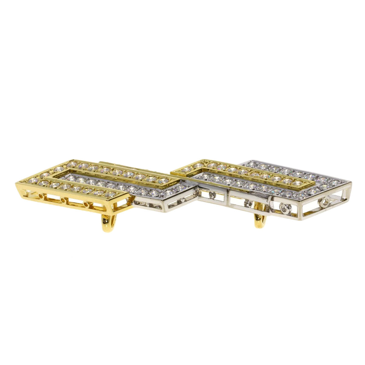 MIKIMOTO Diamond Obi closure K18 White Gold K14 Yellow GoldLadies [Used]