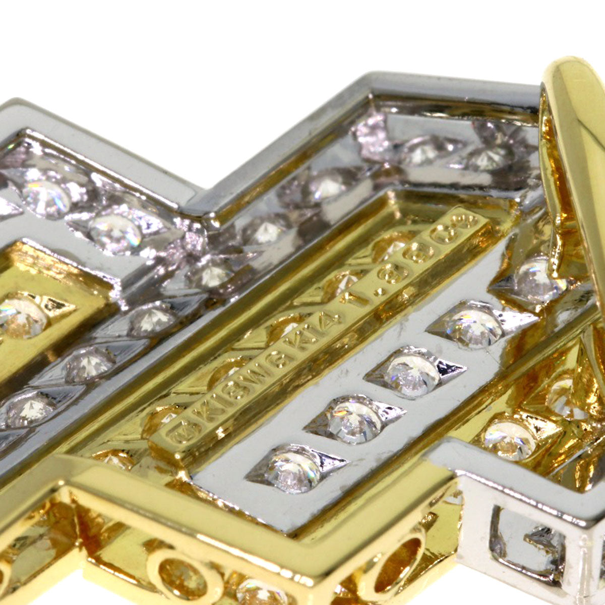 MIKIMOTO Diamond Obi closure K18 White Gold K14 Yellow GoldLadies [Used]