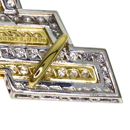 MIKIMOTO Diamond Obi closure K18 White Gold K14 Yellow GoldLadies [Used]