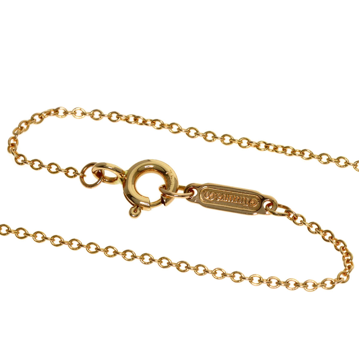 TIFFANY&Co. Oval key Necklace K18 Pink Gold Ladies [Used]