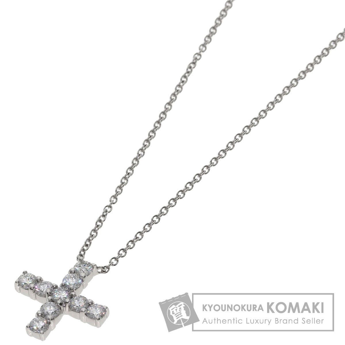 HARRY WINSTON Minicross Diamond Necklace Platinum PT950 Ladies [Used]