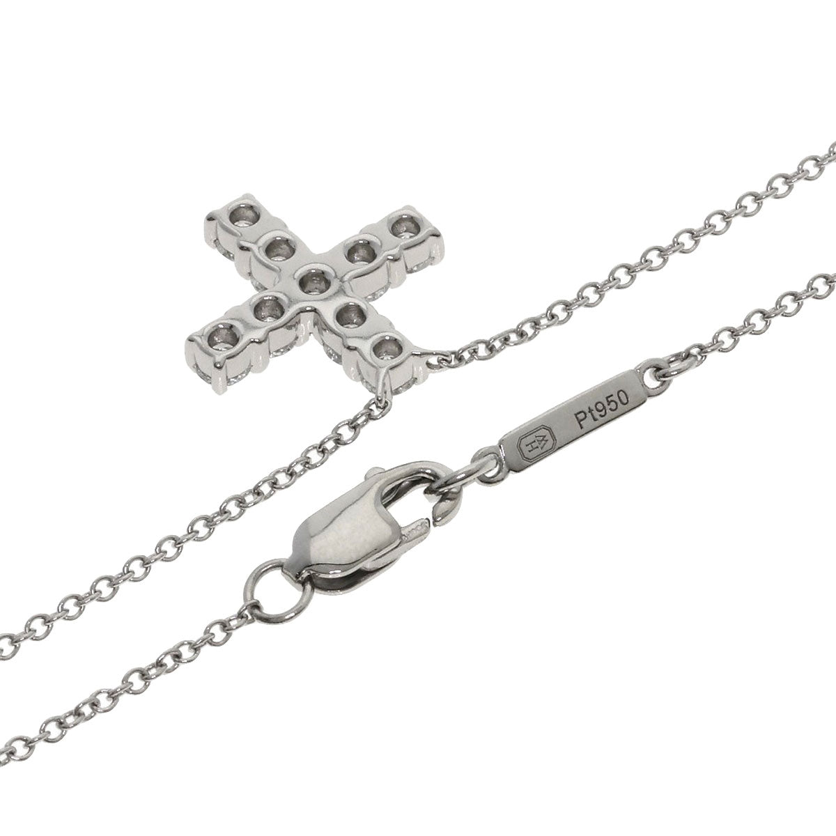 HARRY WINSTON Minicross Diamond Necklace Platinum PT950 Ladies [Used]