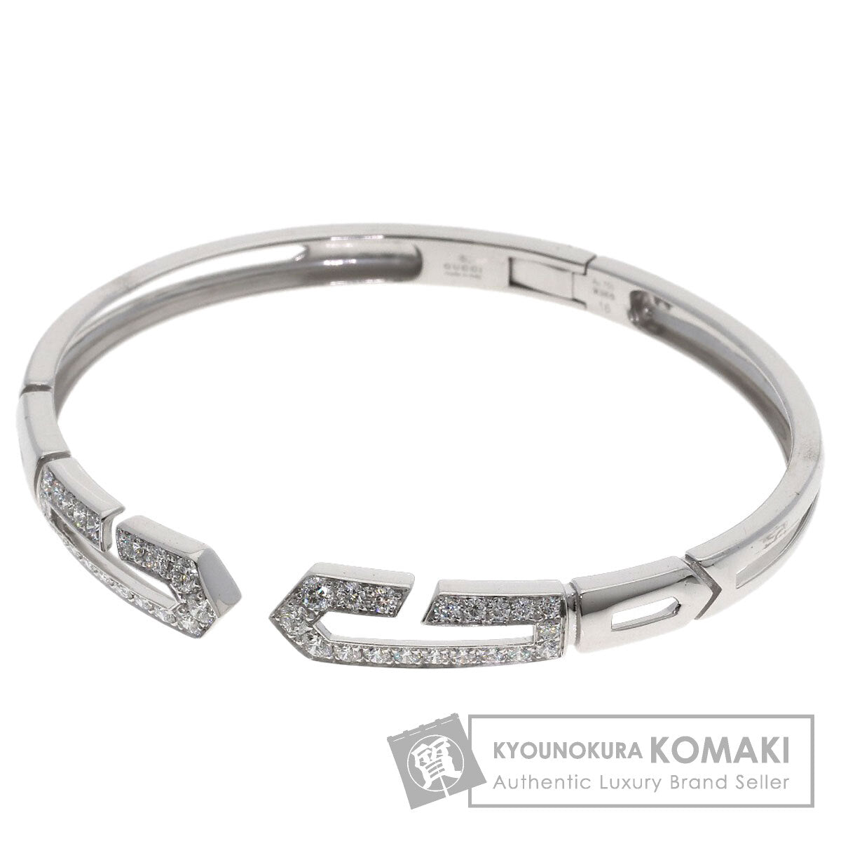 GUCCI Diamond #16 Bracelet K18 White Gold Ladies [Used]