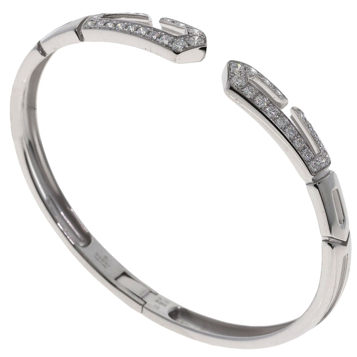 GUCCI Diamond #16 Bracelet K18 White Gold Ladies [Used]