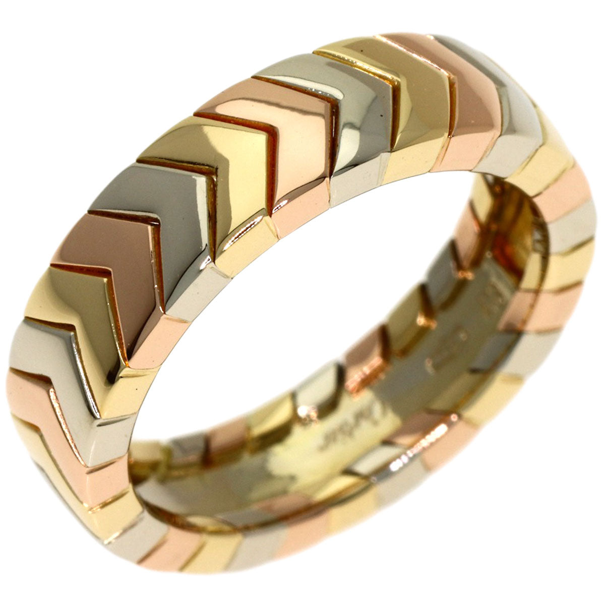 CARTIER Three colors # 48 Ring K18 Yellow Gold K18 White GoldLadies [Used]