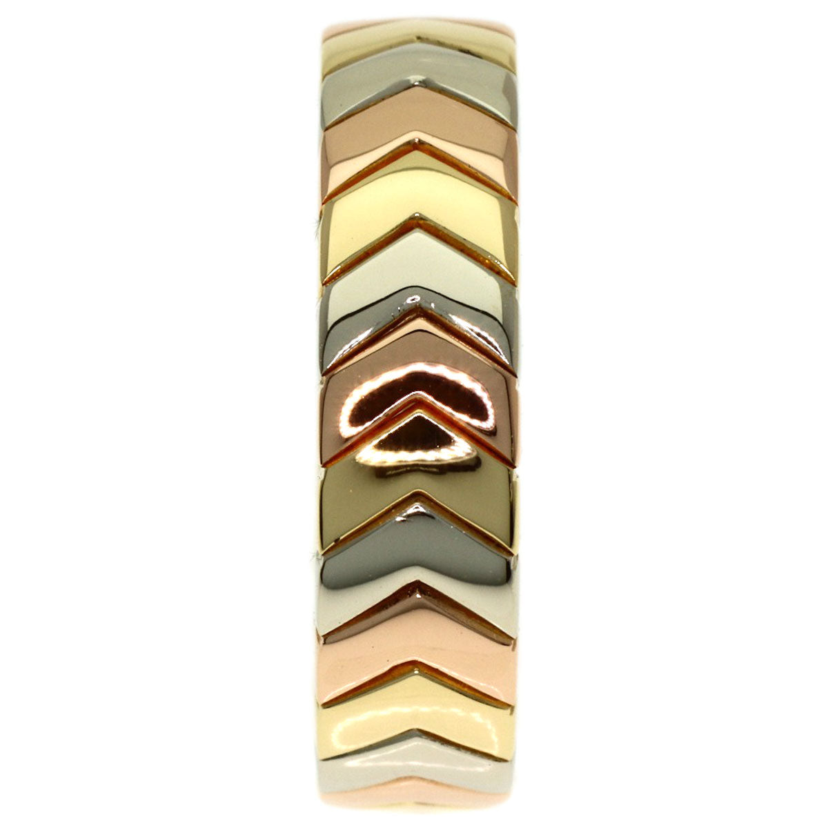CARTIER Three colors # 48 Ring K18 Yellow Gold K18 White GoldLadies [Used]