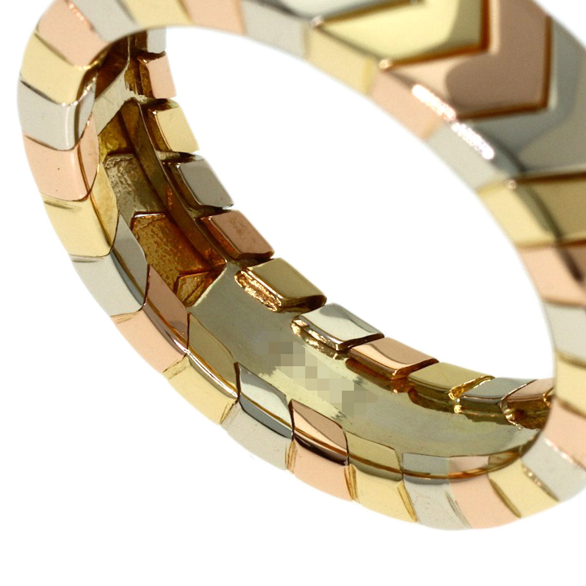 CARTIER Three colors # 48 Ring K18 Yellow Gold K18 White GoldLadies [Used]