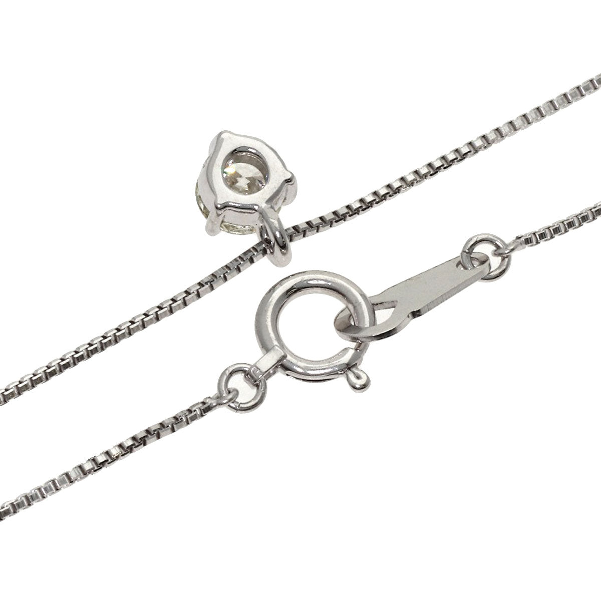 TASAKI 1P Diamond Necklace K18 White Gold Ladies [Used]
