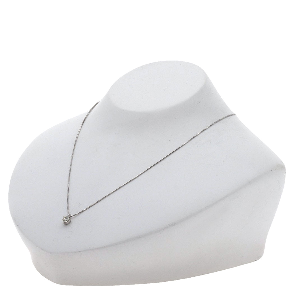TASAKI 1P Diamond Necklace K18 White Gold Ladies [Used]