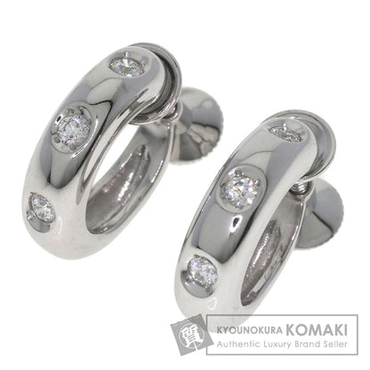 MIKIMOTO Diamond Earring K18 White Gold Ladies [Used]