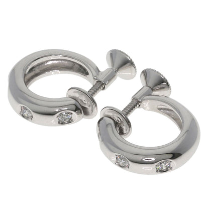 MIKIMOTO Diamond Earring K18 White Gold Ladies [Used]