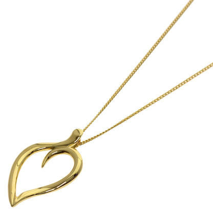 TIFFANY&Co. Leaf heart Necklace K18 Yellow Gold Ladies [Used]