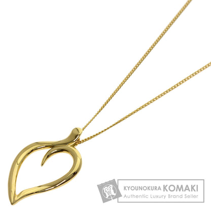 TIFFANY&Co. Leaf heart Necklace K18 Yellow Gold Ladies [Used]