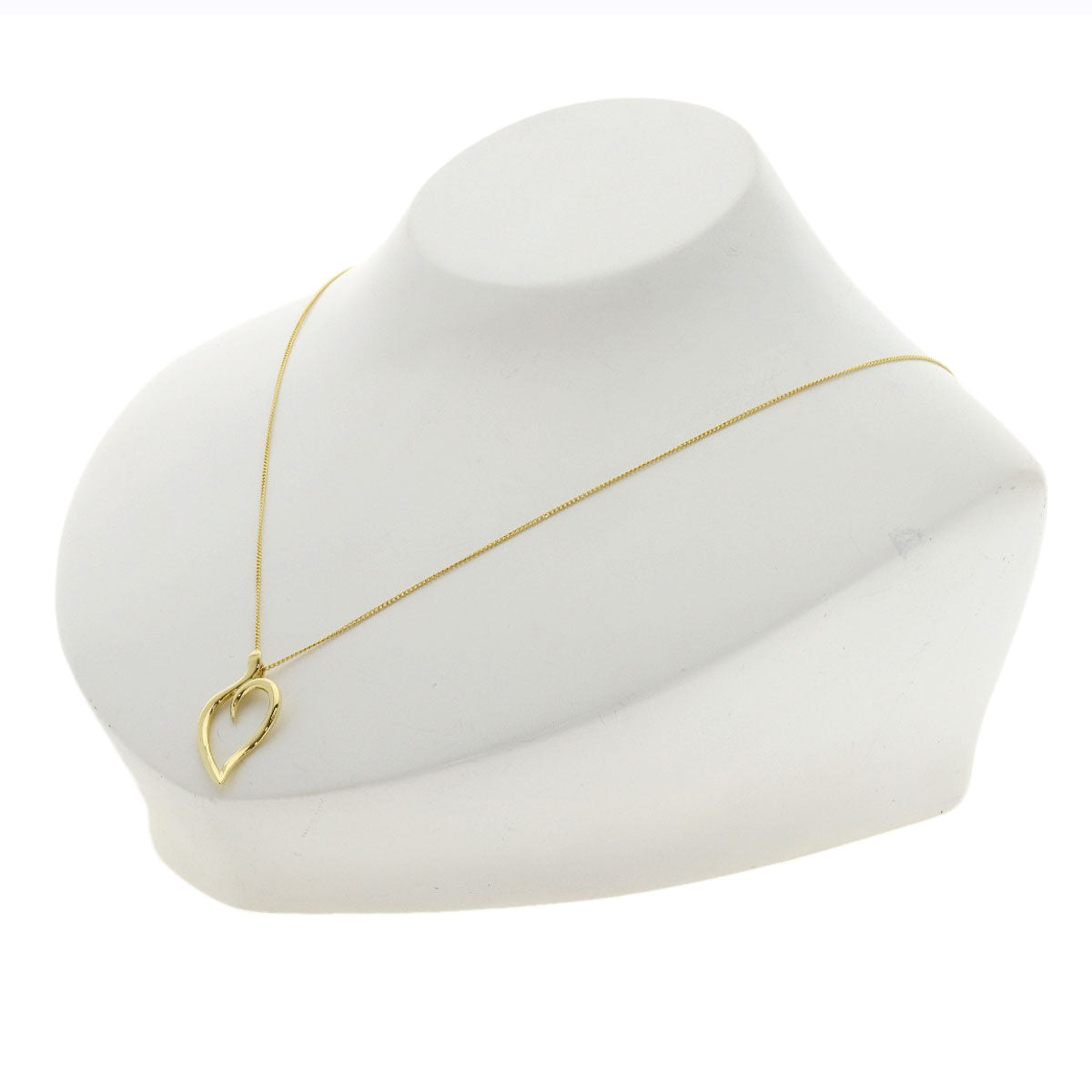 TIFFANY&Co. Leaf heart Necklace K18 Yellow Gold Ladies [Used]
