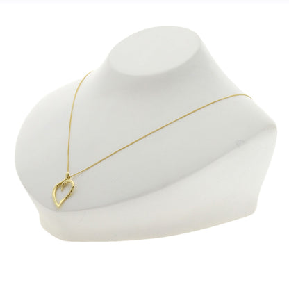 TIFFANY&Co. Leaf heart Necklace K18 Yellow Gold Ladies [Used]